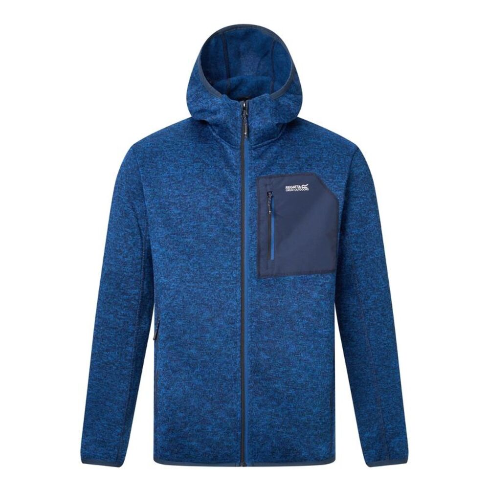 Regatta Mens Newhill Marl Full Zip Fleece Jacket / Aviator Blue